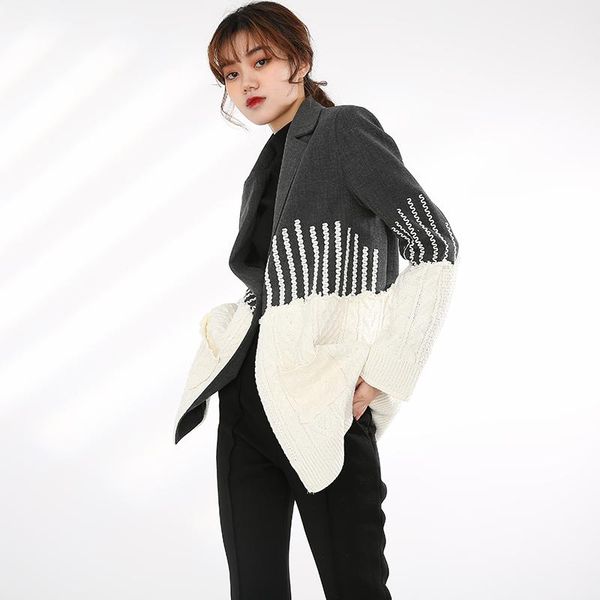 women's wool & blends loose - knit windbreaker, split coat, white and gray, , long sleeve, fashion, spring autumn, 2021,, Black
women's wool & blends loose - knit windbreaker, split coat, white and gray, , long sleeve, fashion, spring autumn, 2021,, Black