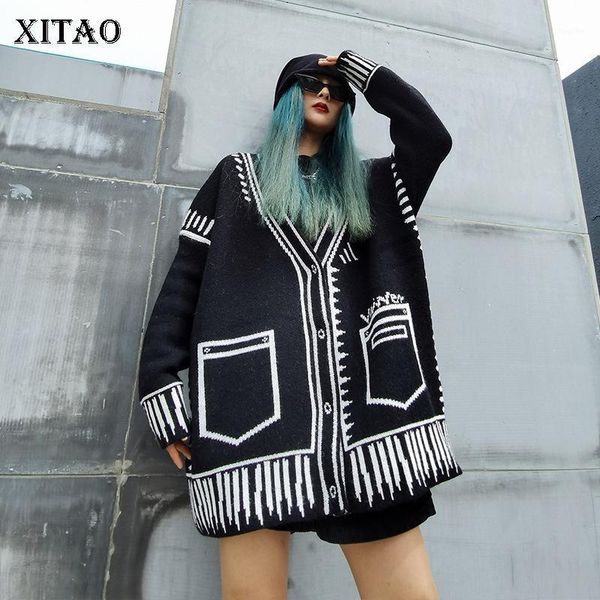 xitao patchwork casual sweater women striped winter tide fashion new style v neck collar long sleeve single breasted zy17261, White
xitao patchwork casual sweater women striped winter tide fashion new style v neck collar long sleeve single breasted zy17261, White