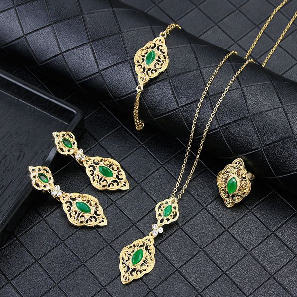 sunspicems fashion algerian moroccan caftan jewelry set for women gold color wedding earring necklace bracelet ring 4pcs bijoux, Golden;silver
sunspicems fashion algerian moroccan caftan jewelry set for women gold color wedding earring necklace bracelet ring 4pcs bijoux, Golden;silver