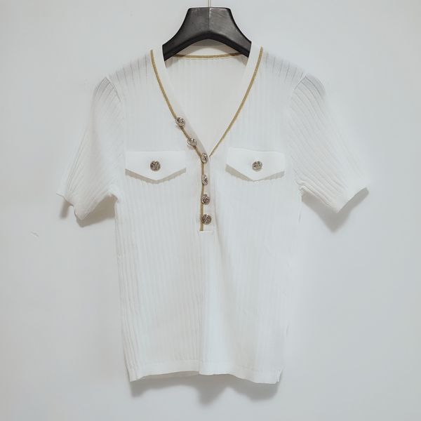 2020 milan runway sweater v neck short sleeve women's sweaters high end jacquard pullover women designer sweater 0608-1, White;black
2020 milan runway sweater v neck short sleeve women's sweaters high end jacquard pullover women designer sweater 0608-1, White;black