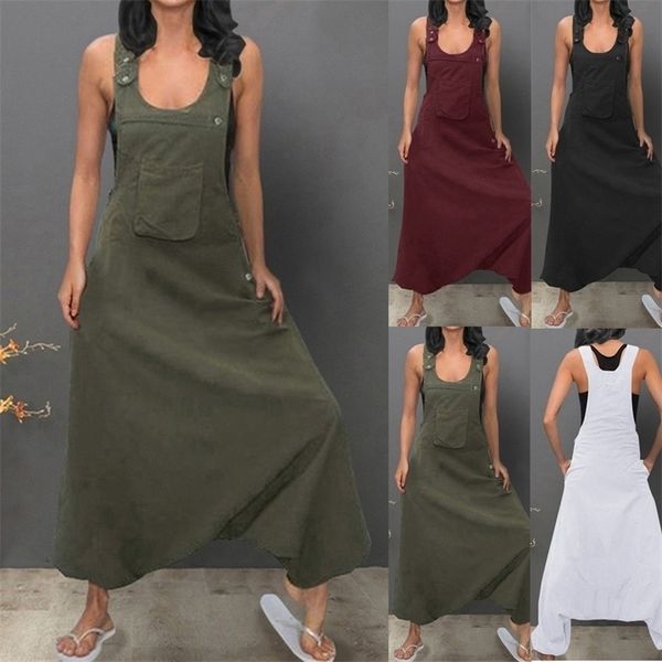 women long jumpsuits plus size women u neck sleeveless backless side pockets baggy long jumpsuits summer casual playsuit #e y200422, Black;white
women long jumpsuits plus size women u neck sleeveless backless side pockets baggy long jumpsuits summer casual playsuit #e y200422, Black;white