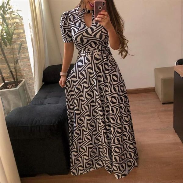 vintage floral print short sleeve long dress summer casual slim boho maxi dress women elegant belt bodycon party vestidos, Black;gray
vintage floral print short sleeve long dress summer casual slim boho maxi dress women elegant belt bodycon party vestidos, Black;gray
