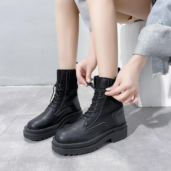 boots women high keep warm shoes 5cm heel flats for woman fashion lace up, Black
boots women high keep warm shoes 5cm heel flats for woman fashion lace up, Black