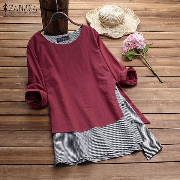 zanzea autumn long sleeve vintage cotton linen blouse women pacthwork shirt casual tunic femininas plus size blusas chemise1, White
zanzea autumn long sleeve vintage cotton linen blouse women pacthwork shirt casual tunic femininas plus size blusas chemise1, White