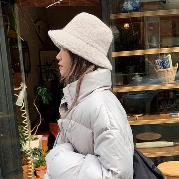 women thicken fuzzy plush bucket hat solid color winter warmer fisherman cap 28gd, Blue;gray
women thicken fuzzy plush bucket hat solid color winter warmer fisherman cap 28gd, Blue;gray