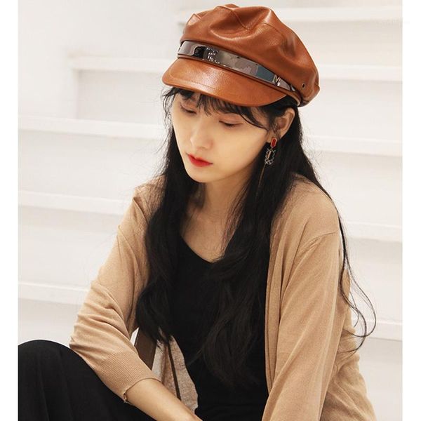autumn and winter literary pu leather octagonal hat female casual wild bonnet british retro bere painter hat korean1, Blue;gray
autumn and winter literary pu leather octagonal hat female casual wild bonnet british retro bere painter hat korean1, Blue;gray