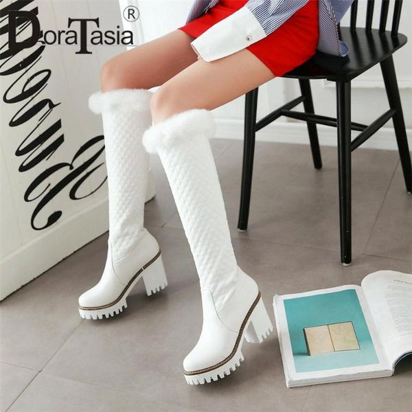 boots doratasia big size 33-43 ladies winter warm knee high elegant thick heels women platform plush shoes woman, Black
boots doratasia big size 33-43 ladies winter warm knee high elegant thick heels women platform plush shoes woman, Black