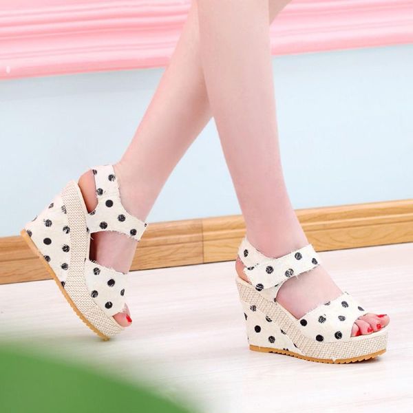 new sandals for women 2020 platform ladies wedges heel sandals fashion dot lace-up shoes women footwear sandalias mujer 2020, Black
new sandals for women 2020 platform ladies wedges heel sandals fashion dot lace-up shoes women footwear sandalias mujer 2020, Black