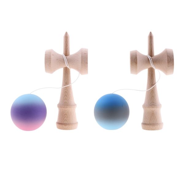 2pcs Kendama Japanese Traditional Ball Wooden Cup Stick Game Playing Props Kids Outdoor Sports Toy For Children Y200428