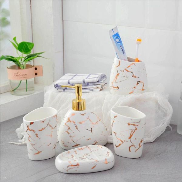 white marble texture ceramic bathroom accessories set bath marble ceramic wash kit tray cotton swab box dispenser
white marble texture ceramic bathroom accessories set bath marble ceramic wash kit tray cotton swab box dispenser