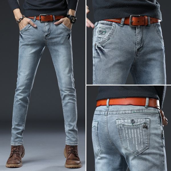 spring 2019 new grey fashion versatile casual jeans men's elastic slim legged jeans and jeanspants and jeanspants trend vsh5t, Blue
spring 2019 new grey fashion versatile casual jeans men's elastic slim legged jeans and jeanspants and jeanspants trend vsh5t, Blue