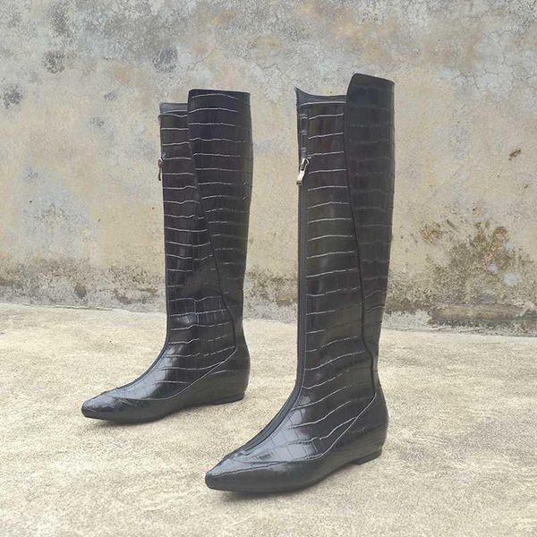 boots over-the-knee jackboots for women stone texture pointed toe luxury front zipper fashion show british style warm-keeping velvet1, Black
boots over-the-knee jackboots for women stone texture pointed toe luxury front zipper fashion show british style warm-keeping velvet1, Black