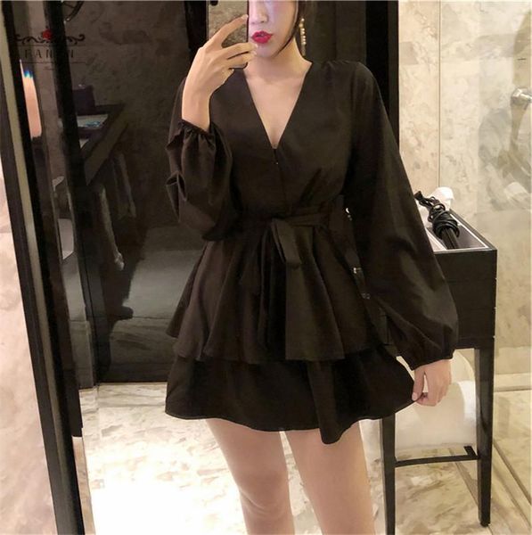 women dress long sleeve dress for ladies v-neck slim belt loose a-line high waist fashion autumn casual female clothing, Black;gray
women dress long sleeve dress for ladies v-neck slim belt loose a-line high waist fashion autumn casual female clothing, Black;gray
