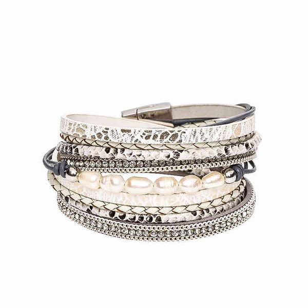 fashion snake leather rhintone frh water pearl bracelet multilayer cow leather wrap bracelet, Golden;silver
fashion snake leather rhintone frh water pearl bracelet multilayer cow leather wrap bracelet, Golden;silver