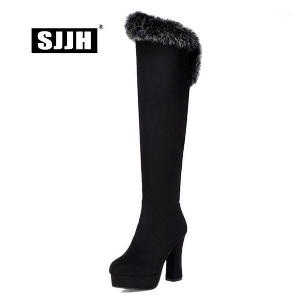 boots sjjh women knee-high snow with round toe chunky nubuck cony hair plush winter fashion casual shoes large size q0451, Black
boots sjjh women knee-high snow with round toe chunky nubuck cony hair plush winter fashion casual shoes large size q0451, Black