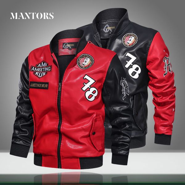 autumn winter men's leather jacket casual fashion stand collar motorcycle jackets men slim pu coats zipper splice printing 201120, Black
autumn winter men's leather jacket casual fashion stand collar motorcycle jackets men slim pu coats zipper splice printing 201120, Black