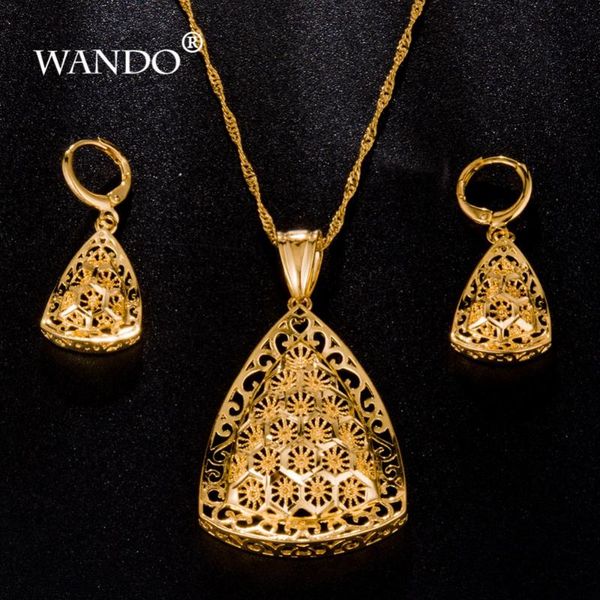 wando 24k fashion collier gold color women's necklace earrings set golden ethiopia stainless steel jewelry for women ws1, Silver
wando 24k fashion collier gold color women's necklace earrings set golden ethiopia stainless steel jewelry for women ws1, Silver