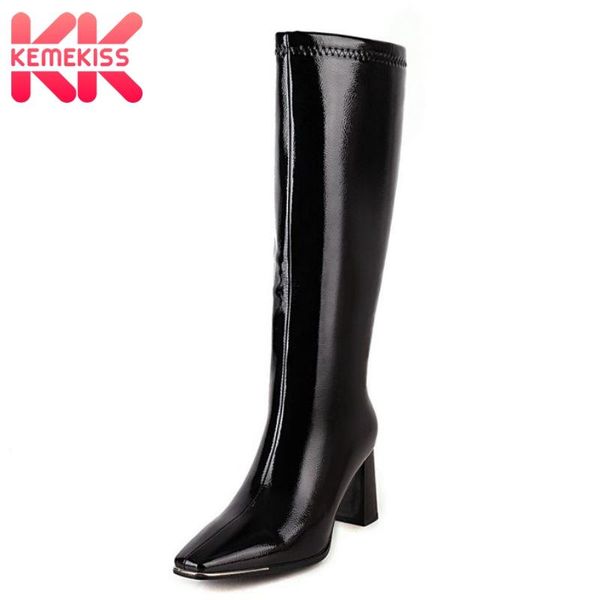 kemekiss women knee boots thick high heel metal decoration zipper shoes square toe warm boots women party footwear size 34-43, Black
kemekiss women knee boots thick high heel metal decoration zipper shoes square toe warm boots women party footwear size 34-43, Black