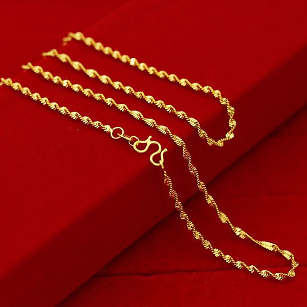 genuine 18k yellow gold color necklace for women water wave chain snake bone/box/o chain 45cm necklace pendant jewelry 0927, Silver
genuine 18k yellow gold color necklace for women water wave chain snake bone/box/o chain 45cm necklace pendant jewelry 0927, Silver