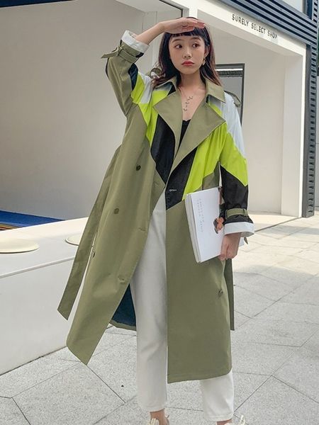 high qulity fashion brand new women patchwork trench coat long double-breasted belt loose lady clothes autumn spring outwear 1031, Tan;black
high qulity fashion brand new women patchwork trench coat long double-breasted belt loose lady clothes autumn spring outwear 1031, Tan;black