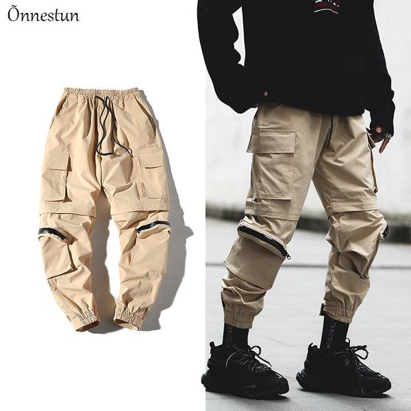 men's pants onnestun hip hop zipper joggers trousers men streetwear two ways to wear men's sport cargo pants1, Black
men's pants onnestun hip hop zipper joggers trousers men streetwear two ways to wear men's sport cargo pants1, Black