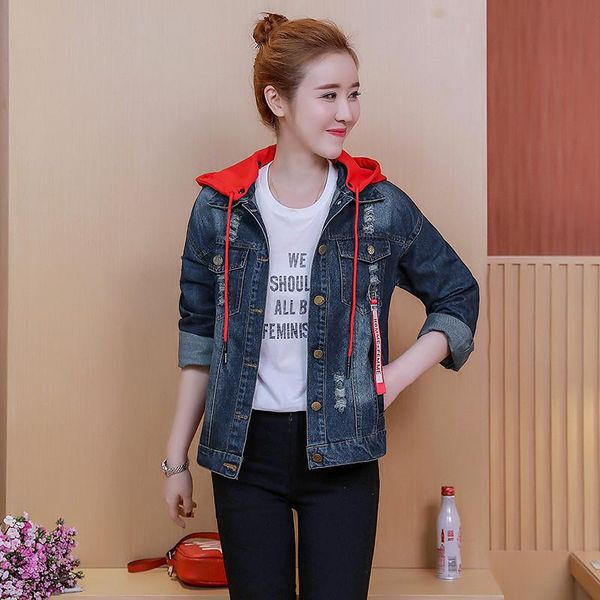 women's jackets 2021 latest detachable hooded denim jacket women fashion tearing hole jean coat female spring autumn, Black;brown
women's jackets 2021 latest detachable hooded denim jacket women fashion tearing hole jean coat female spring autumn, Black;brown