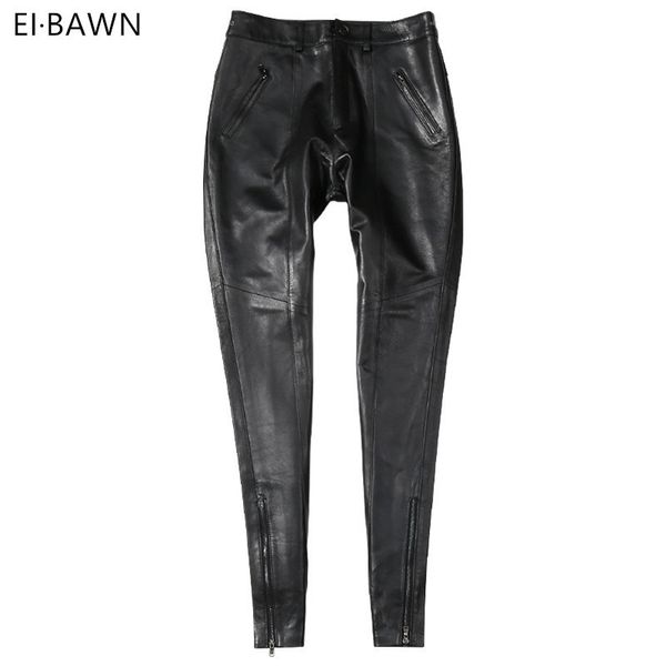 genuine leather pants women high waist black pants ladies sheepskin autumn winter plus size streetwear skinny leather pants 201103, Black;white
genuine leather pants women high waist black pants ladies sheepskin autumn winter plus size streetwear skinny leather pants 201103, Black;white