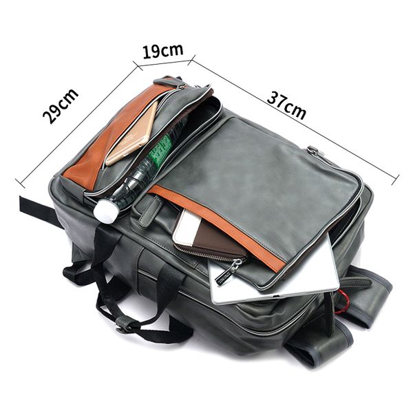 men's backpack female 2019 pu leather vintage men black backpack school bag for lap14 inch business casual bagpack back pack
men's backpack female 2019 pu leather vintage men black backpack school bag for lap14 inch business casual bagpack back pack