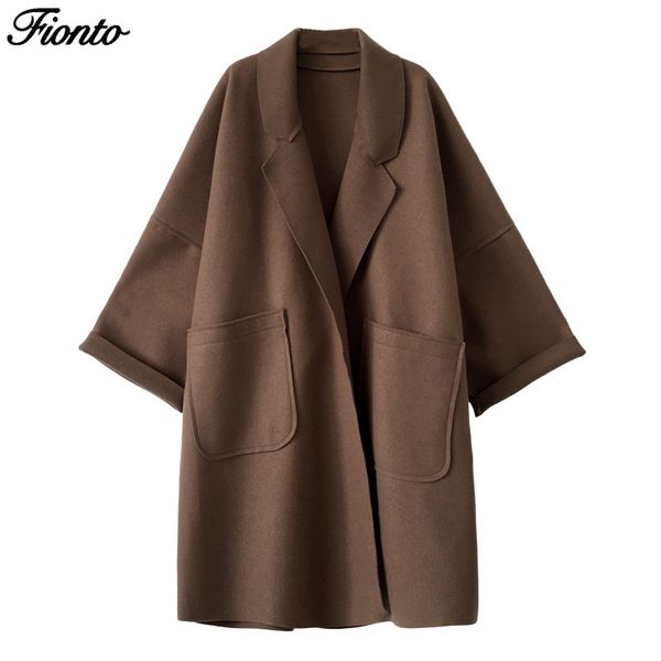 fionto autumn winter woolen female mid-long new korean temperament women's popular loose outerwear wool coat womenx1020, Black
fionto autumn winter woolen female mid-long new korean temperament women's popular loose outerwear wool coat womenx1020, Black