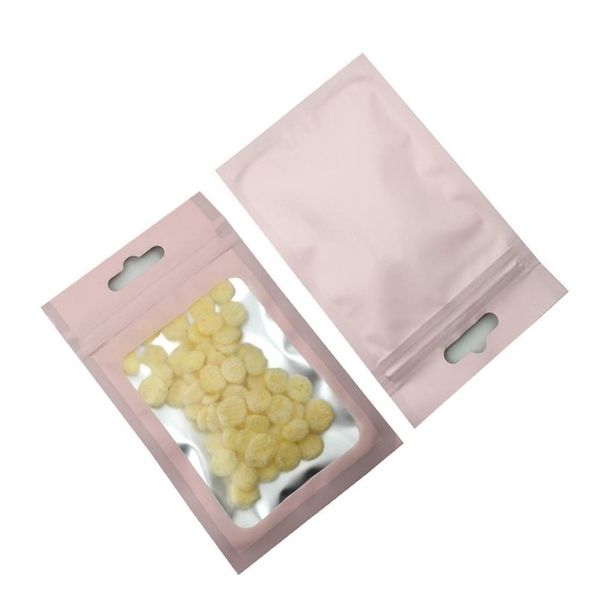 100pcs frosted clear aluminum foil pouches hang hole zip lock package bags matte pink zipper mylar foil bag for sundry wmtxyh
100pcs frosted clear aluminum foil pouches hang hole zip lock package bags matte pink zipper mylar foil bag for sundry wmtxyh