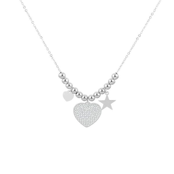 beaded chain necklaces stainless steel heart rhinestone pendant choker necklaces for women bijoux jewelry accessories 2020, Golden;silver
beaded chain necklaces stainless steel heart rhinestone pendant choker necklaces for women bijoux jewelry accessories 2020, Golden;silver