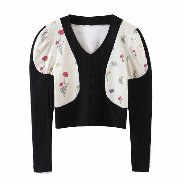 2021 new yf7550 autumn women's wear ins european and american retro girl print splicing court style v-neck t-shirt n6p7, White;black
2021 new yf7550 autumn women's wear ins european and american retro girl print splicing court style v-neck t-shirt n6p7, White;black