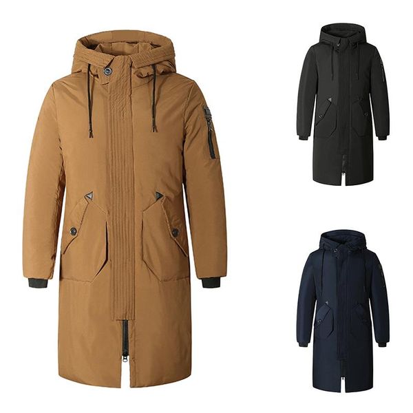 men's down & parkas 2021 winter fashion waterproof surface long design white duck jacket overcoat with hooded, Black
men's down & parkas 2021 winter fashion waterproof surface long design white duck jacket overcoat with hooded, Black