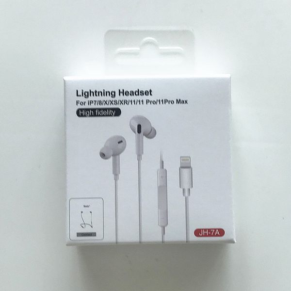 Image of lightning pop up 8pin earphones Bluetooth version headphones With Remote and mic for apple iphone 11 13 pro max ios headset headphone earbuds