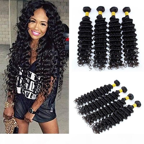 malaysian deep wave long bundles 100% unprocessed malaysian virgin human hair weave wefts extension natural color 4pcs lot 8-30 inch, Black
malaysian deep wave long bundles 100% unprocessed malaysian virgin human hair weave wefts extension natural color 4pcs lot 8-30 inch, Black