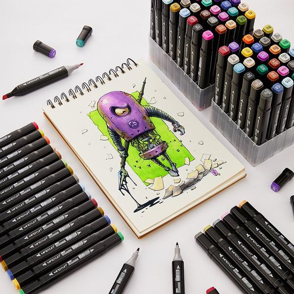 12 24 36 48 60 colors dual tip art marker pens watercolor fine liner markers drawing painting pen brush school supplies 04379 h wmtokw, Black;red
12 24 36 48 60 colors dual tip art marker pens watercolor fine liner markers drawing painting pen brush school supplies 04379 h wmtokw, Black;red