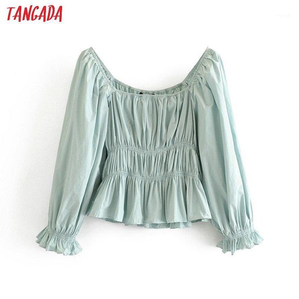tangada women retro solid strethy blouse long sleeve chic 2020 fashion female casual crop shirt 3h2561, White
tangada women retro solid strethy blouse long sleeve chic 2020 fashion female casual crop shirt 3h2561, White