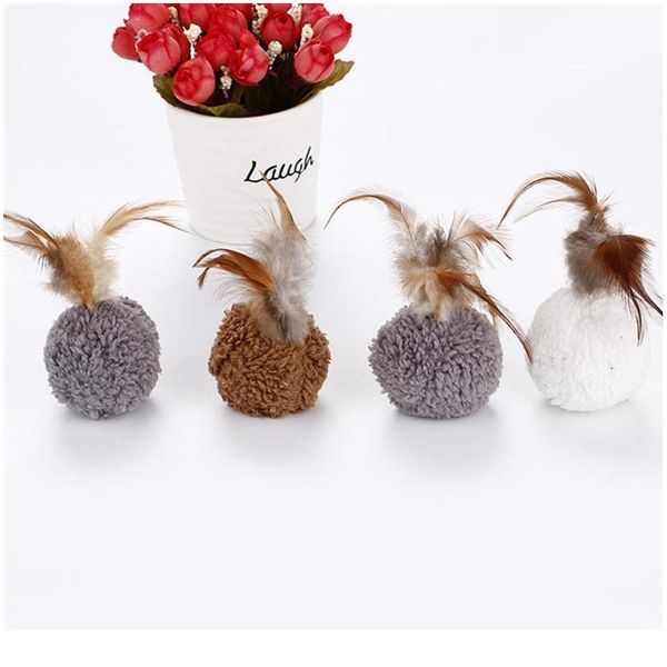 1pc cat plush ball toy creative faux feather decor cat training toy cat interactive toys pet supplie jllshn
1pc cat plush ball toy creative faux feather decor cat training toy cat interactive toys pet supplie jllshn