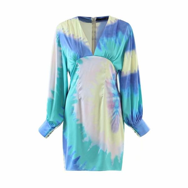 2021 new tie dye print summer beach style long sleeve bodycon mini v-neck casual night club party 5fxx, Black;gray
2021 new tie dye print summer beach style long sleeve bodycon mini v-neck casual night club party 5fxx, Black;gray