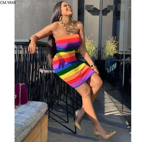 casual dresses cm.yaya summer 2021 women rainbow print strapless bodycon midi mini dress night club party pencil dresses1, Black;gray
casual dresses cm.yaya summer 2021 women rainbow print strapless bodycon midi mini dress night club party pencil dresses1, Black;gray