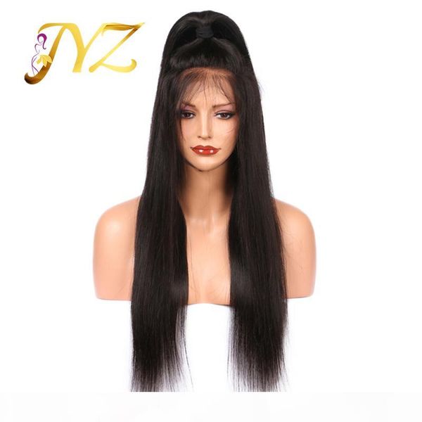 jyz silky straight lace wig pre plucked natural color 13x4 front human hair wigs remy human hair wigs for black women, Black;brown
jyz silky straight lace wig pre plucked natural color 13x4 front human hair wigs remy human hair wigs for black women, Black;brown