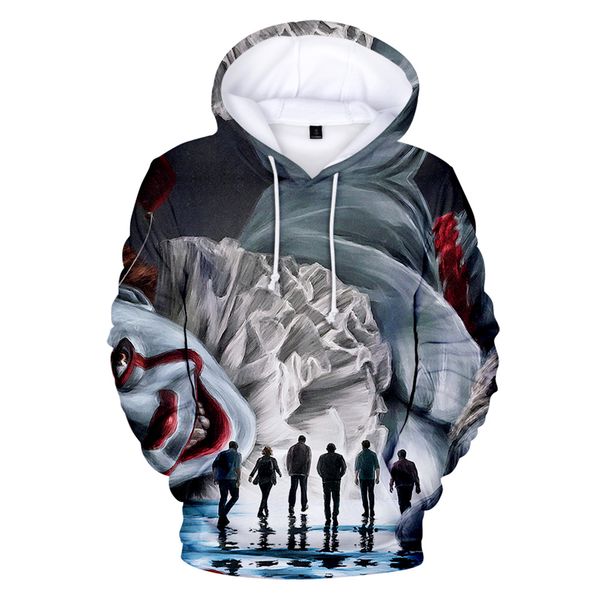 new the pennywise clown stephen king's it hoodie sweatshirt men/women horror movie hoodies halloween long-sleeved pullover, Black
new the pennywise clown stephen king's it hoodie sweatshirt men/women horror movie hoodies halloween long-sleeved pullover, Black