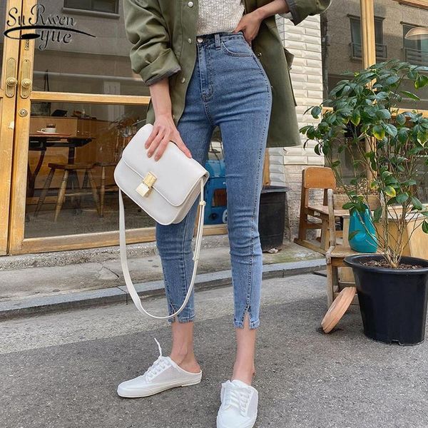 women's jeans 2021 blue pencil women streetwear high waist stretch skinny pants split cuff female denim trousers 10404
women's jeans 2021 blue pencil women streetwear high waist stretch skinny pants split cuff female denim trousers 10404