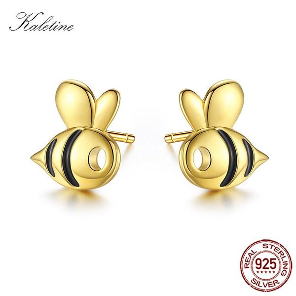 kaletine honey bee 925 sterling silver stud earrings for women black enamel cute animal ywllow gold jewelry korean 2021 klte106, Golden;silver
kaletine honey bee 925 sterling silver stud earrings for women black enamel cute animal ywllow gold jewelry korean 2021 klte106, Golden;silver