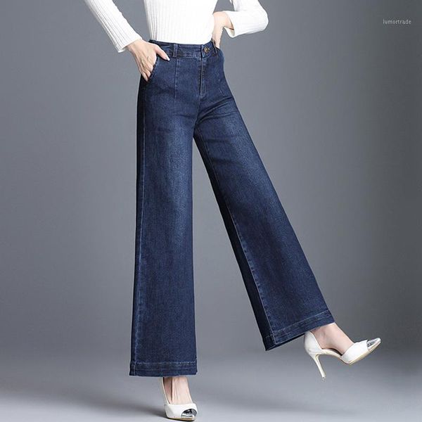 winter fall casual womens female wide leg elastic high waist loose ankle length jeans pants , stretch denim trousers for woman1, Blue
winter fall casual womens female wide leg elastic high waist loose ankle length jeans pants , stretch denim trousers for woman1, Blue