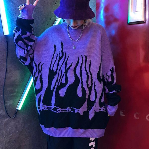 winter flame print knitted sweater women pullovers harajuku gothic plus size jumper couple knitwear loose purple red 2020 autumn1, White;black
winter flame print knitted sweater women pullovers harajuku gothic plus size jumper couple knitwear loose purple red 2020 autumn1, White;black