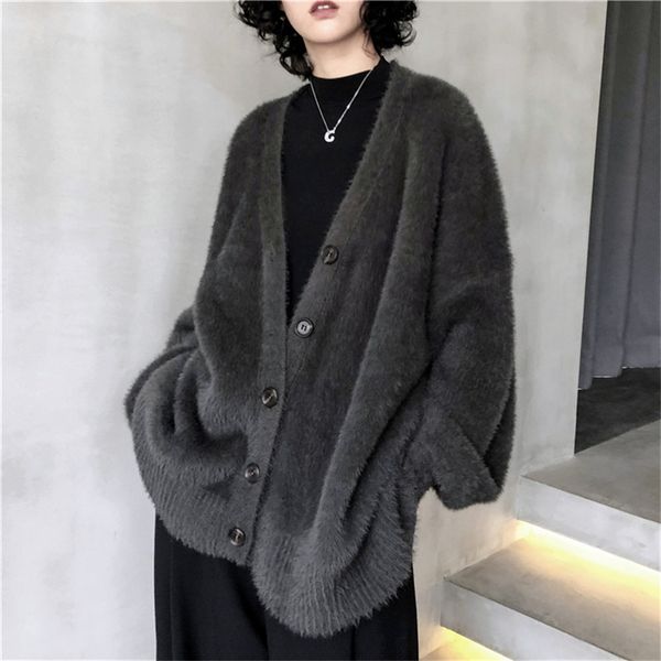 2021 Vison Cashmere Neck Cardigan Winter Winter's New Loose Crochet Short Korean Fuzzy Sweater Fashion IUUG, White;black
2021 Vison Cashmere Neck Cardigan Winter Winter's New Loose Crochet Short Korean Fuzzy Sweater Fashion IUUG, White;black