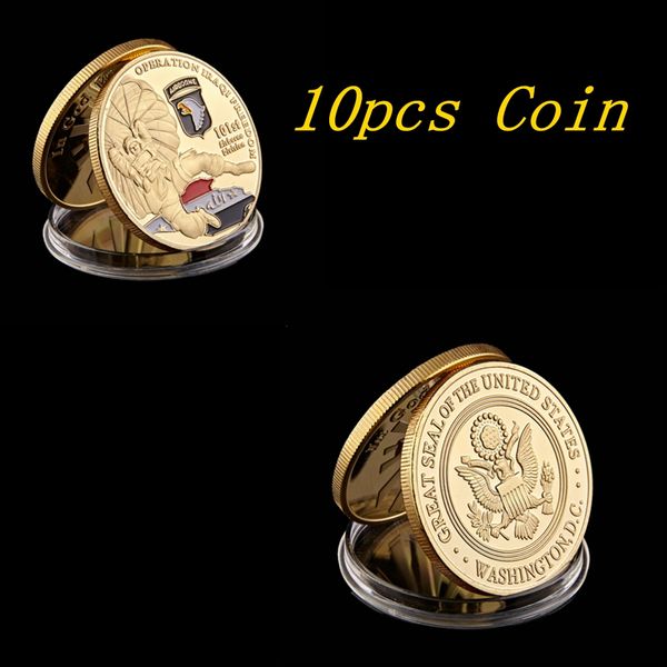 10pcs american 101st airborne division air force craft gold plated coin 1.57"*0.12" operation iraqi om souvenir us
10pcs american 101st airborne division air force craft gold plated coin 1.57"*0.12" operation iraqi om souvenir us
