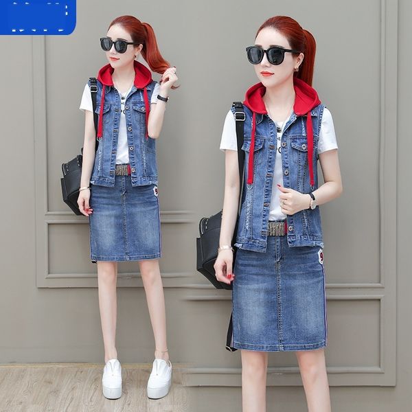 denim suit dress women's new summer 2020 small man wear fashionable foreign style vest short skirt short skirt vest three piece set asu, Gray
denim suit dress women's new summer 2020 small man wear fashionable foreign style vest short skirt short skirt vest three piece set asu, Gray