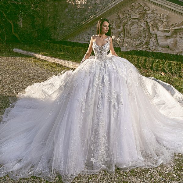 luxury wedding dress bling bling beaded lace appliques ball gown weddig dresses custom made v neck long sleeves bridal gowns, White
luxury wedding dress bling bling beaded lace appliques ball gown weddig dresses custom made v neck long sleeves bridal gowns, White